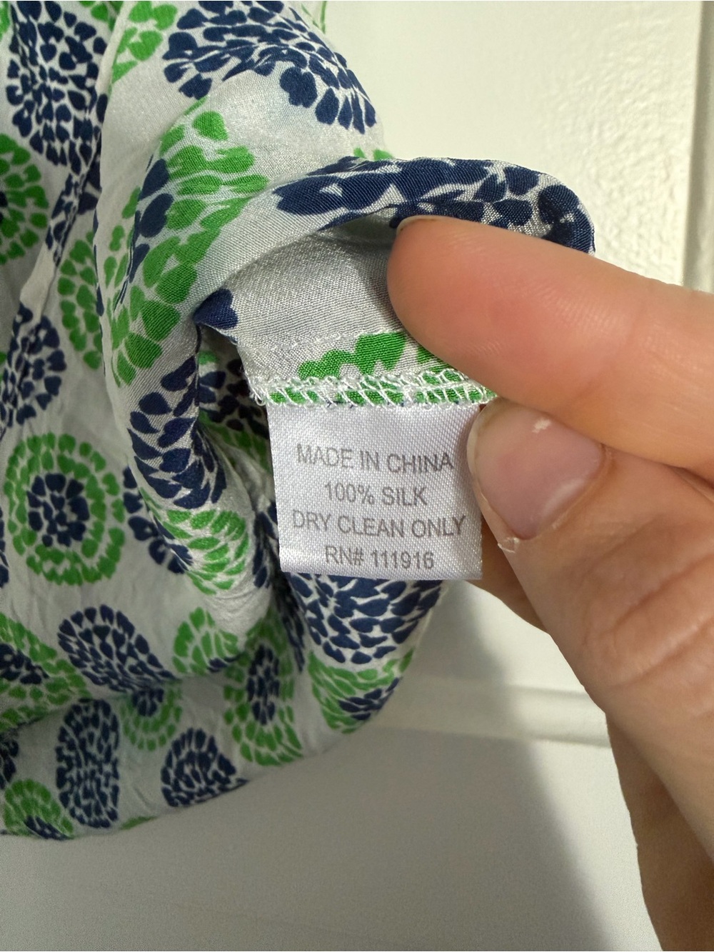 Yumi Kim 100% Silk Babydoll Tank Top Floral Print Green Navy Size Small - Picture 7 of 9